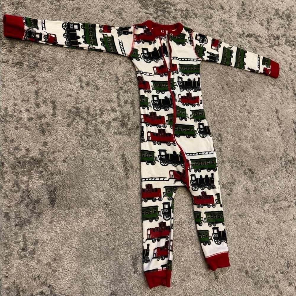 Lazy One Train Zip Pajamas – Size 18 Months